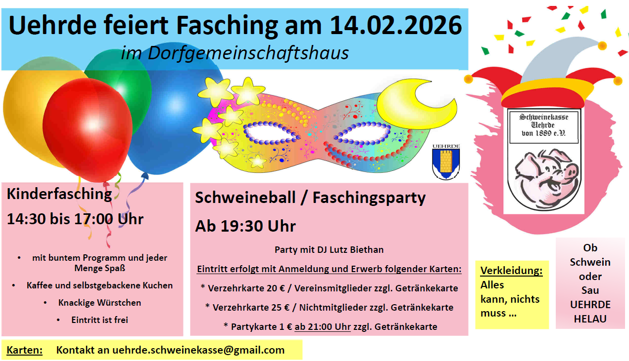 Fasching Flyer 2026