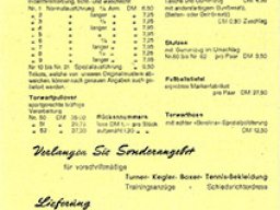 Preisliste 1955