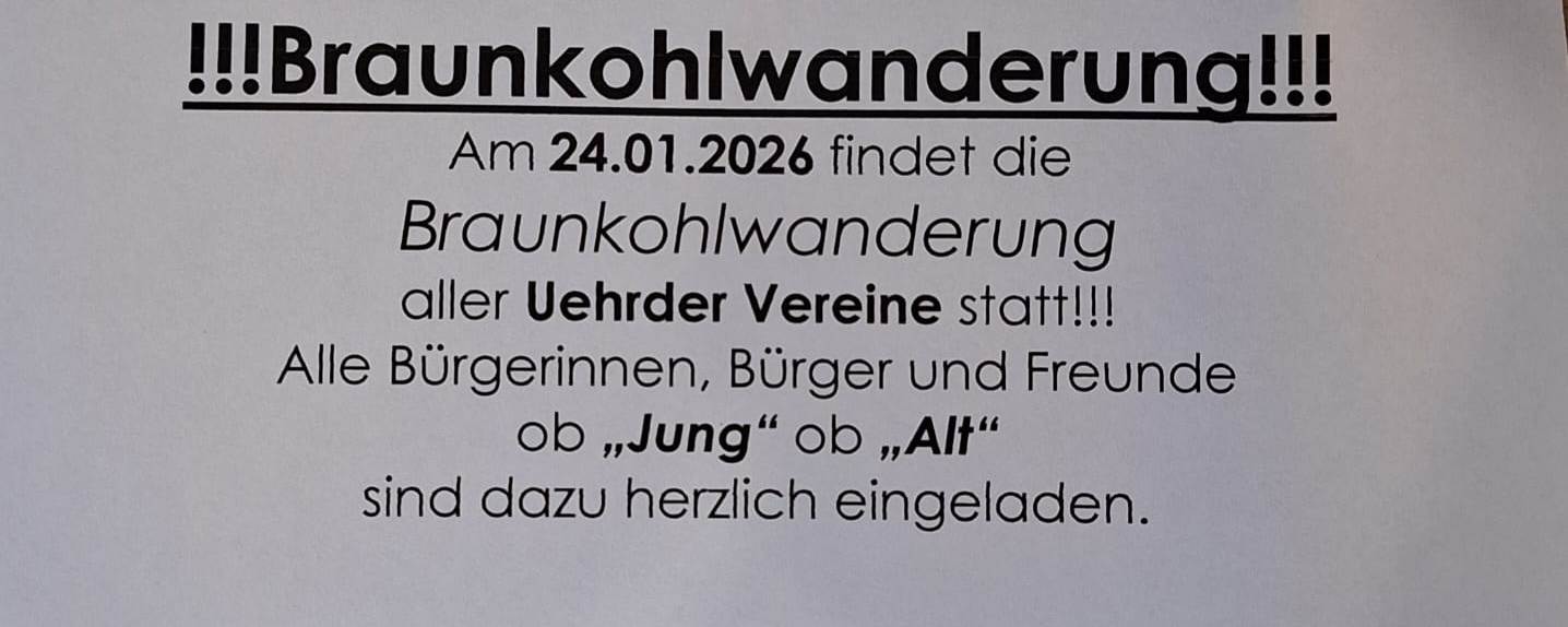 Braunkohlwanderung Uehrde 2026